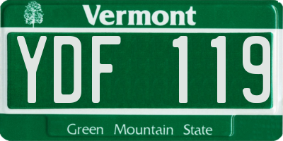 VT license plate YDF119