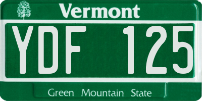 VT license plate YDF125