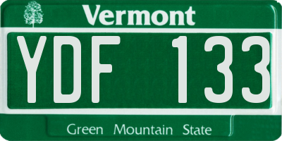 VT license plate YDF133