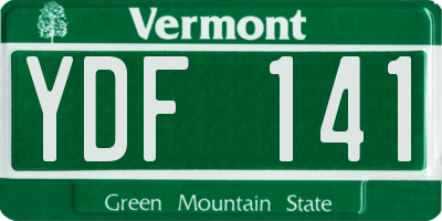 VT license plate YDF141
