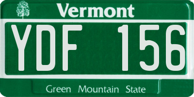 VT license plate YDF156