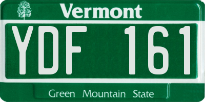 VT license plate YDF161