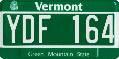 VT license plate YDF164