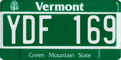VT license plate YDF169