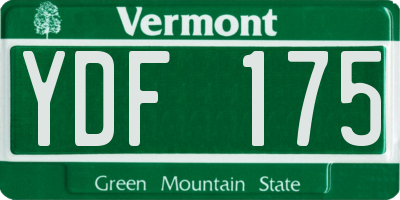 VT license plate YDF175