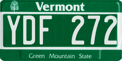 VT license plate YDF272