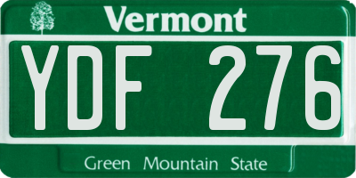 VT license plate YDF276