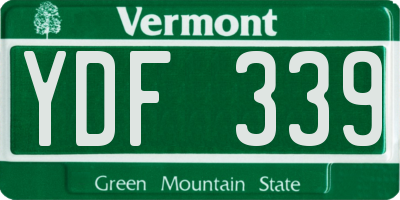 VT license plate YDF339