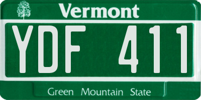 VT license plate YDF411