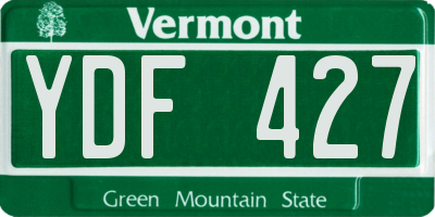 VT license plate YDF427