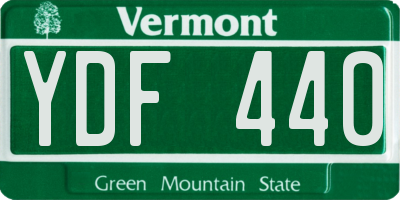 VT license plate YDF440