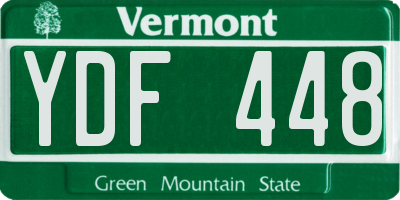 VT license plate YDF448