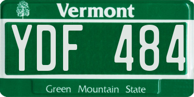 VT license plate YDF484