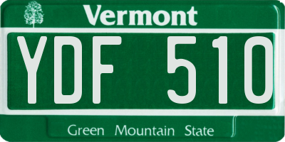 VT license plate YDF510
