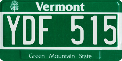 VT license plate YDF515