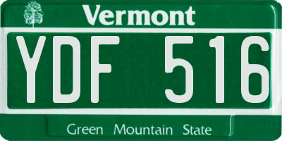 VT license plate YDF516