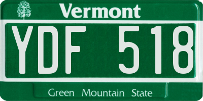 VT license plate YDF518