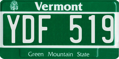 VT license plate YDF519