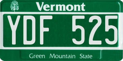 VT license plate YDF525
