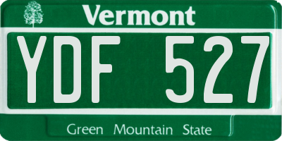 VT license plate YDF527