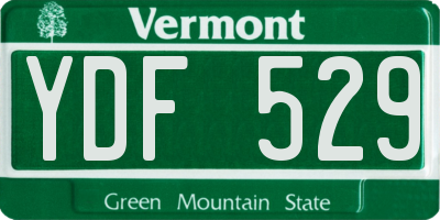 VT license plate YDF529