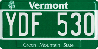 VT license plate YDF530