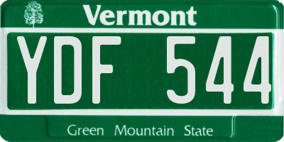 VT license plate YDF544