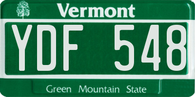 VT license plate YDF548