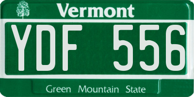 VT license plate YDF556