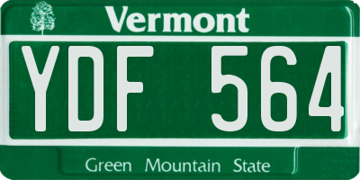 VT license plate YDF564