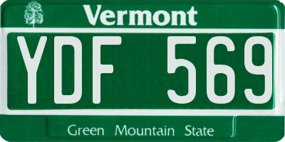 VT license plate YDF569