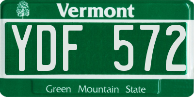 VT license plate YDF572