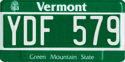 VT license plate YDF579