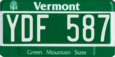 VT license plate YDF587
