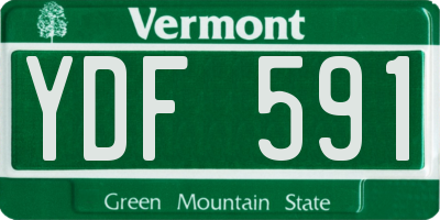 VT license plate YDF591