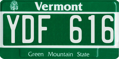 VT license plate YDF616