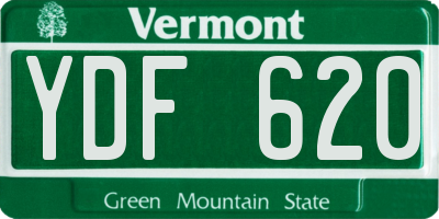 VT license plate YDF620