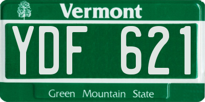VT license plate YDF621