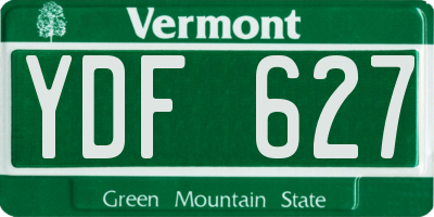 VT license plate YDF627