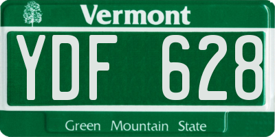 VT license plate YDF628