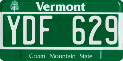 VT license plate YDF629