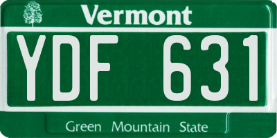 VT license plate YDF631