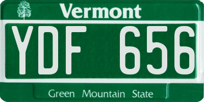VT license plate YDF656