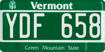 VT license plate YDF658