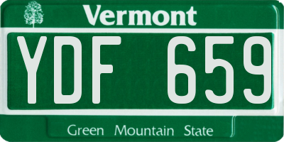 VT license plate YDF659