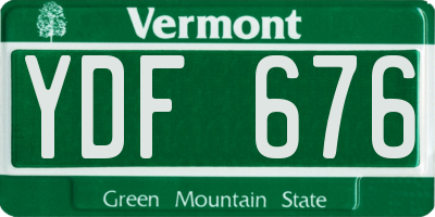 VT license plate YDF676
