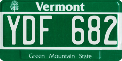 VT license plate YDF682