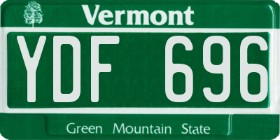 VT license plate YDF696