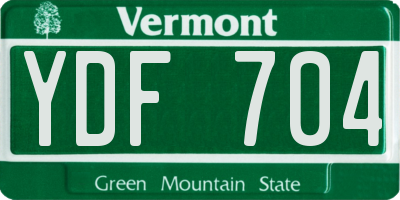 VT license plate YDF704