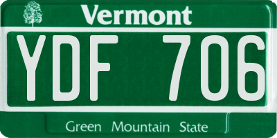 VT license plate YDF706
